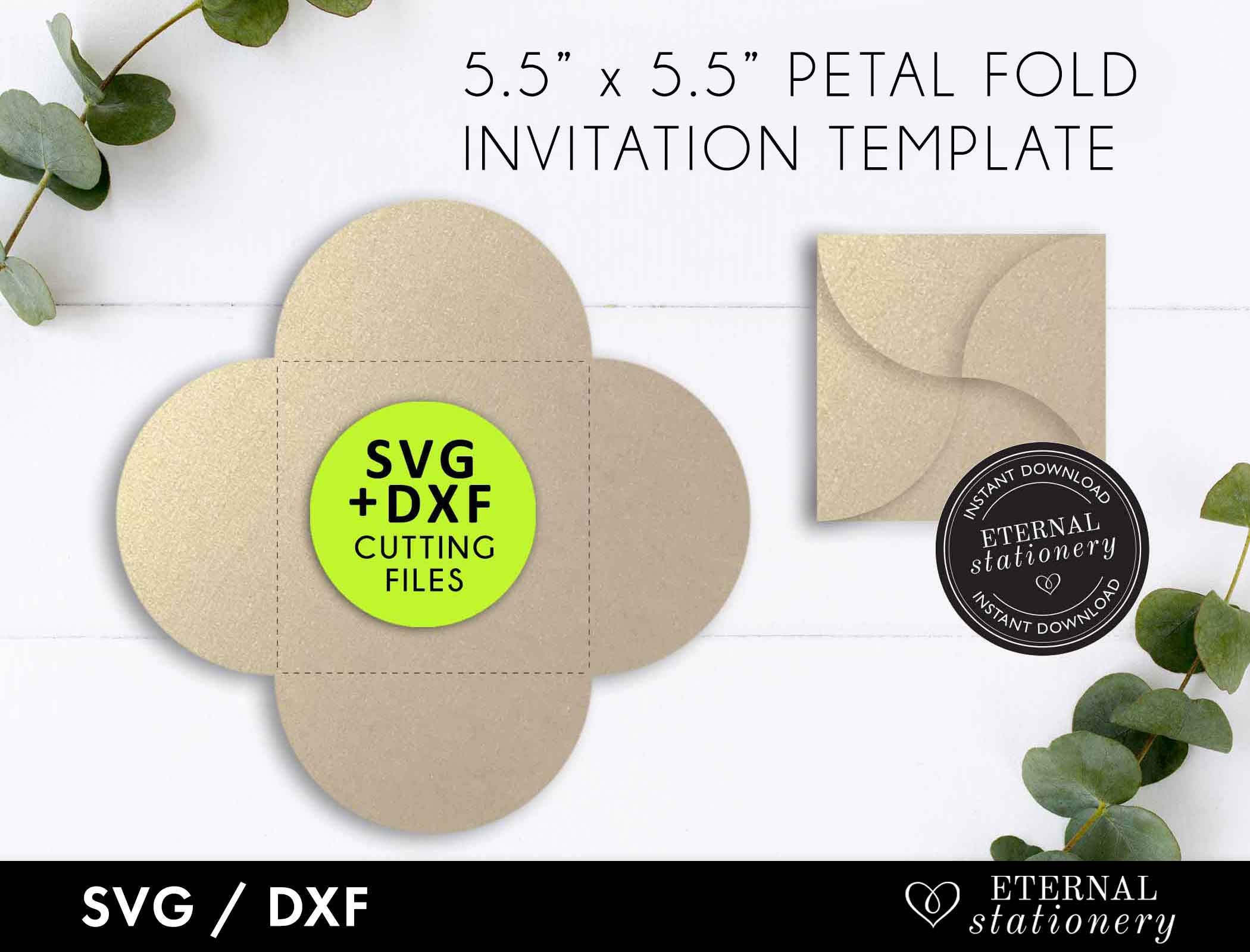 Petal Fold 5x7 Invitation Template