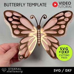 Borboleta 3D grande SVG, Borboleta SVG, Borboleta de papel 3D SVG, decoração de parede de borboleta, borboletas svg para Cricut, borboletas svg, cricut svg