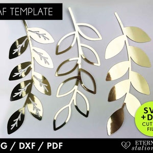 Foglie svg, Paper Leaf Template, Leaf svg, Leaf template, Paper Leaf SVG, glowforge svg, laser cut files, greenery svg, cricut svg