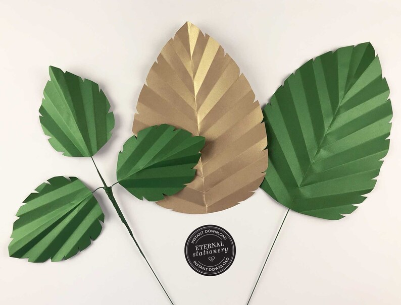 Paper Leaf Template PDF/SVG Paper Flowers Leaf Template Etsy