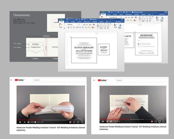 Editable Microsoft Word Wedding Invitation Suite Template Etsy
