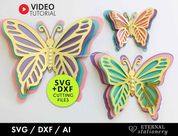 Modèle papillon, 3D Butterfly SVG, Paper Butterfly SVG, décor mural papillon,  décor de pépinière papillon, papillon svg, papillons en papier -  Canada