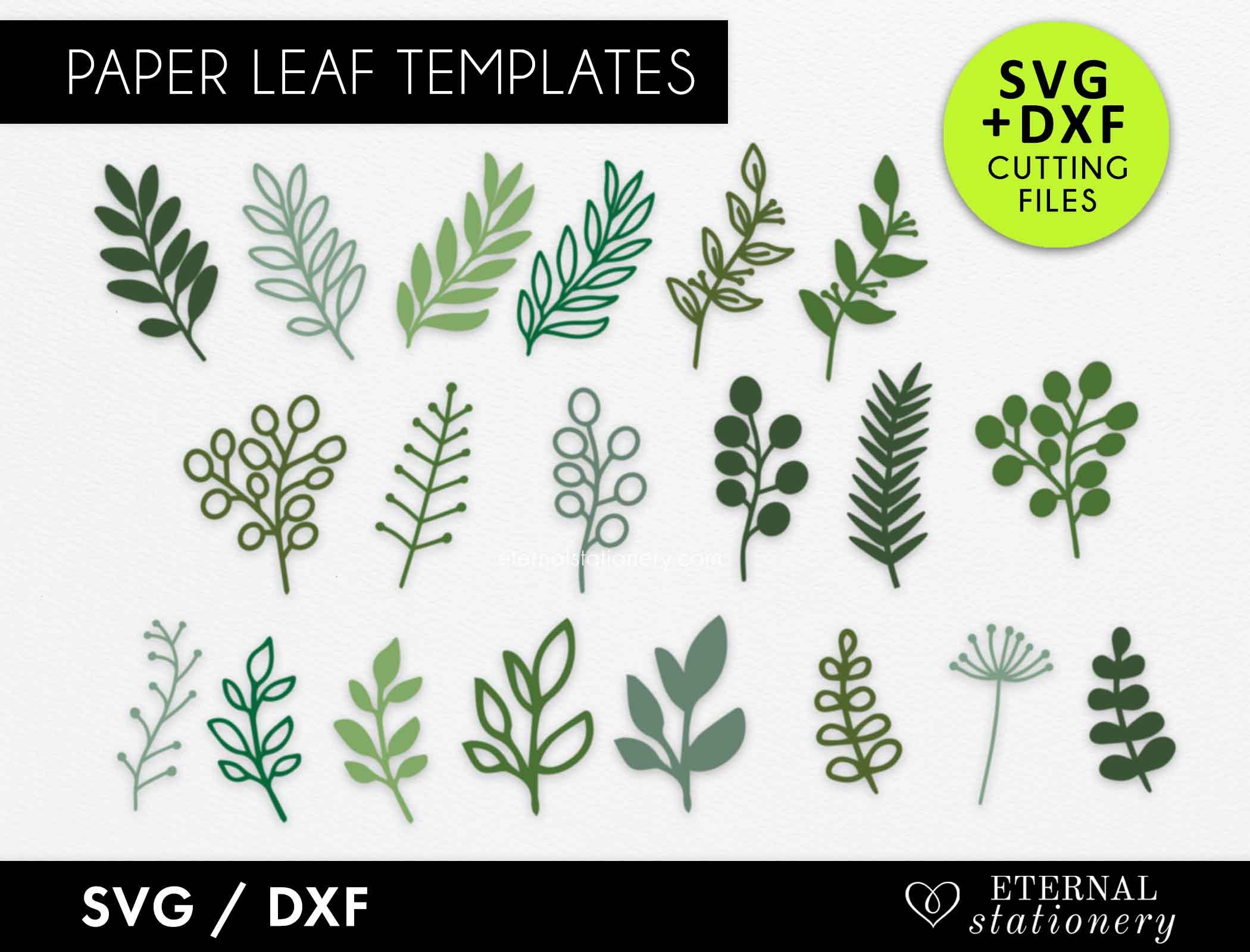 20x Hand Drawn Leaf SVG Leaves Svg Floral Svg Greenery Svg Etsy Canada