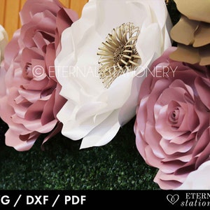 Paper Flower Template, Paper Flower SVG, DIY Paper Flowers, Rose svg, Giant Paper Flower svg, Flower svg, paper flower wall decor image 4