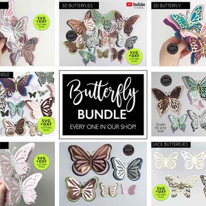 BIG Butterfly SVG bundle, Schmetterling sVG, 3D Schmetterling svg, Schmetterling Silhouette, Schmetterling svg, Plotterdatei, Plotterdatei, Plotterdatei