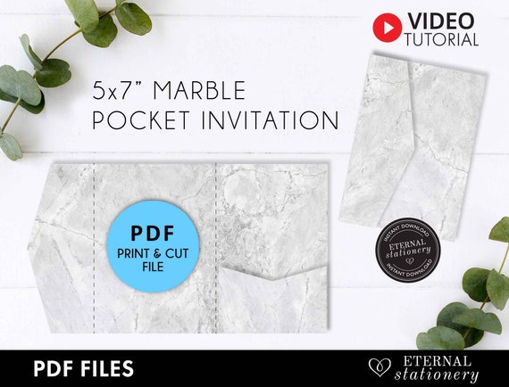Panel Pocket 5x7 Invitation Template - Doc Format