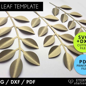 3D Leaf SVG Template, Leaves svg, Paper flower leaves, Leaf svg, Leaf template, Paper Leaf SVG, Leaves SVG, svg for cricut, greenery svg