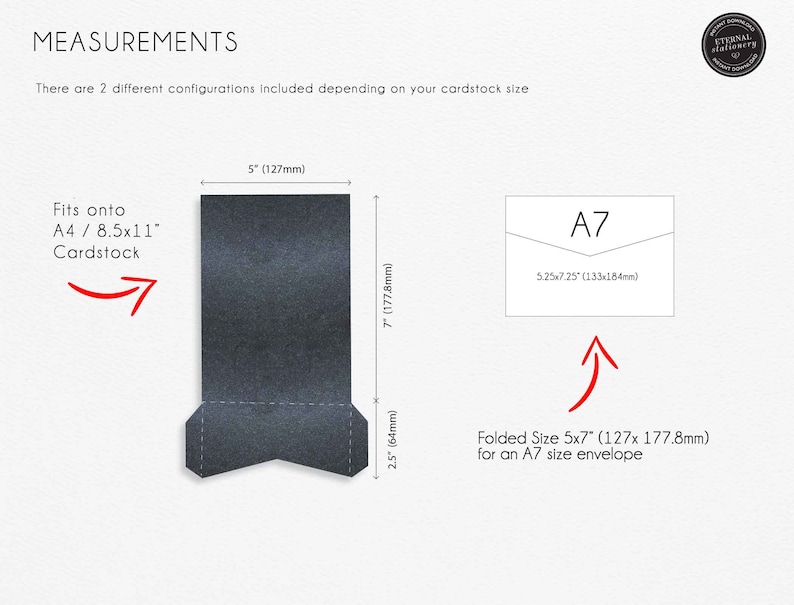 Download 5x7 Single Pocket Invitation Template SVG cutting file DXF ...