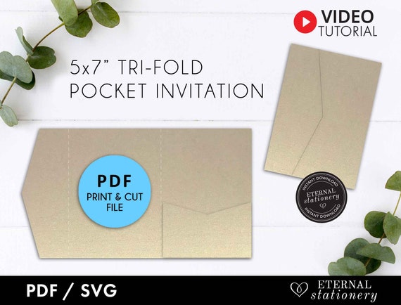 Pocket Invitation  5x7 Panel Pocket - Cards & Pockets