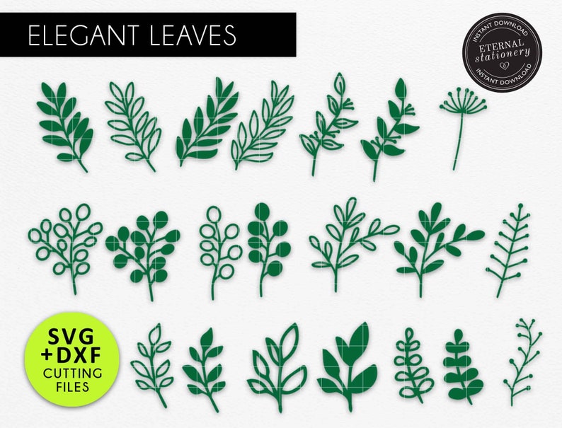 Leaf svg Elegant Leaf template Paper Leaf SVG Paper flower leaves 21x Hand drawn Leaf SVG Floral svg Leaves pl-12 svg for cricut
