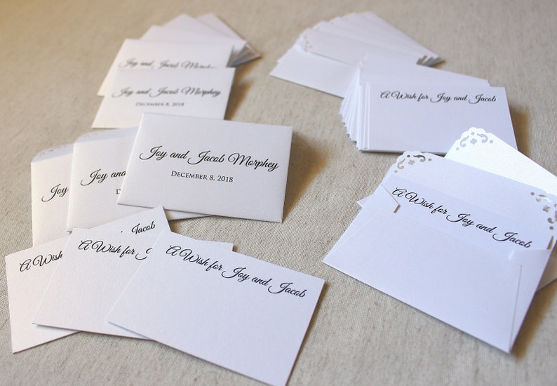 Luxury Metallic Paper Envelopes-Baby Shower Note Cards Thank You Notes 50 Mini Baby Blue Envelopes with note cards