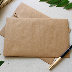 25 sobres kraft marrón A10, sobres de correo grandes de 6 x 9,5" para invitaciones de boda, tarjetas de felicitación, sobres reciclados ecológicos