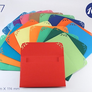 100 kleine enveloppen, C7 enveloppen - Gift Card enveloppen - slaan de datum enveloppen - gemengde kleuren enveloppen - bruiloft RSVP enveloppen