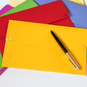 20 A9 Envelopes - Handmade Invitation Envelopes - 5 3/4" x 8 3/4" - Colorful Envelopes - Assorted Multi Colors Envelopes - Wedding Envelopes