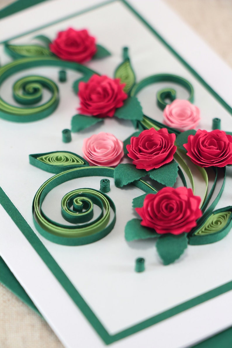 Mom Birthday Card Handmade Quilling Greeting Card Mum Bday | Etsy