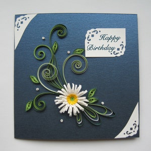 Happy Birthday Card Handmade Quilling Card Mom Birthday Card Luxury Quilled Card for Girl / Wife / Grandma / Nany Greeting Card image 2