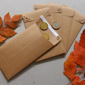 50 enveloppes kraft - enveloppes en papier recyclé - enveloppes de pièces de monnaie #5 taille 3 1/8" par 5 1/2" - Enveloppes de mariage rustiques - Enveloppes de paquets de semences