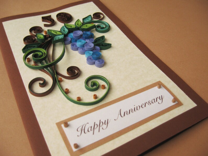 50th Birthday Card for Husband Dad Handmade Paper Quilling Etsy
