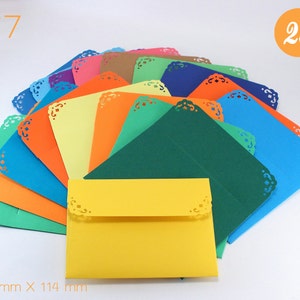 25 petites enveloppes - enveloppes C7, mixte couleurs enveloppes - enveloppes de carte cadeau - carte de voeux enveloppes - mariage RSVP enveloppes assorties