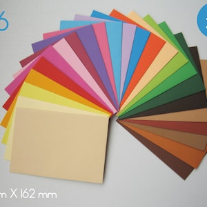 10 farbenfrohe Umschläge-handgefertigte Umschläge C6 Größe für A6-Grußkarten, 4x6 Fotos, Einladungen, Gutscheine, Korrespondenz-Papierumschläge