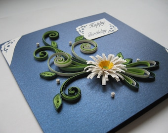 Happy Birthday Card - Handmade Quilling Card - Mom Birthday Card - Luxury Quilled Card for Girl / Wife / Grandma / Nany Greeting Card