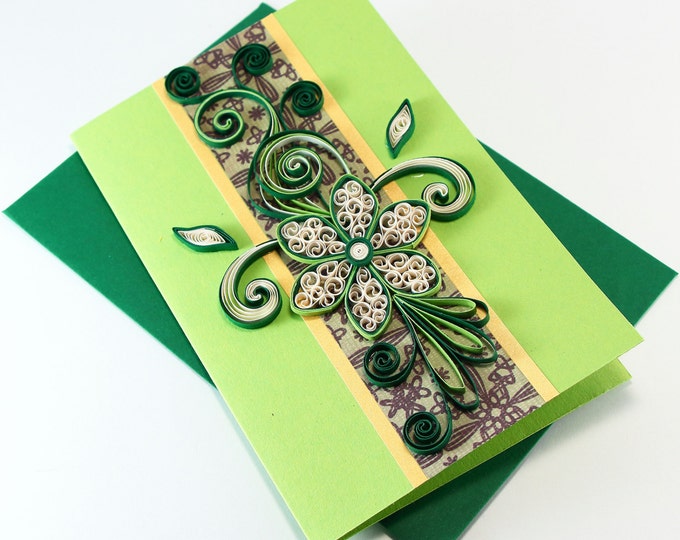 Paper Quilling Birthday Card Handmade Greeting Card for Husband Brother