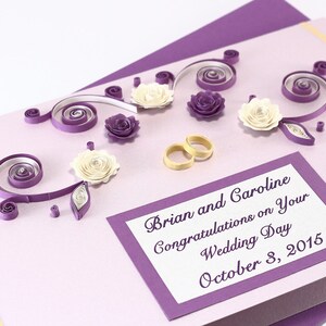 Wedding Card Handmade Personalized Quilling Card On Your Wedding Day Card Wedding Congratulations Card Luxury Anniversary Card image 3