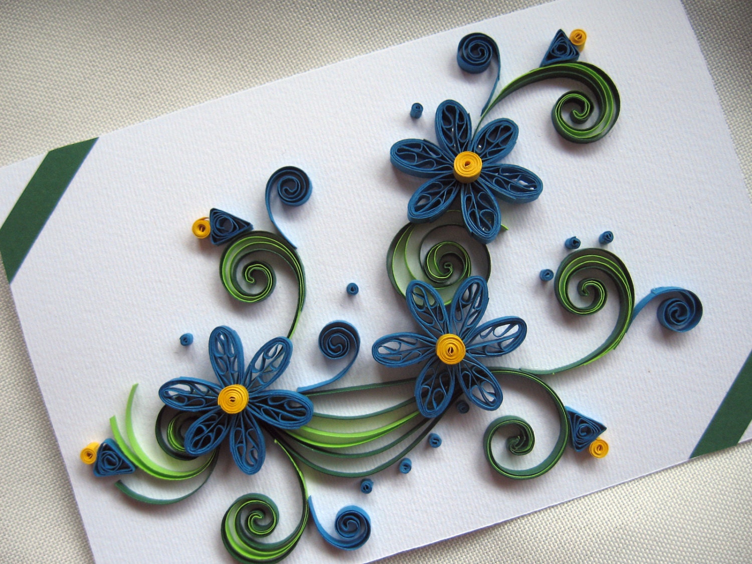 quilling greeting card handmade thank you card paper etsy