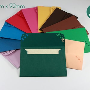 25 mini-enveloppes et cartes, assortiment coloré de minuscules enveloppes pour le livre d’or de mariage, petites notes de fée, enveloppes de cartes-cadeaux de remerciement