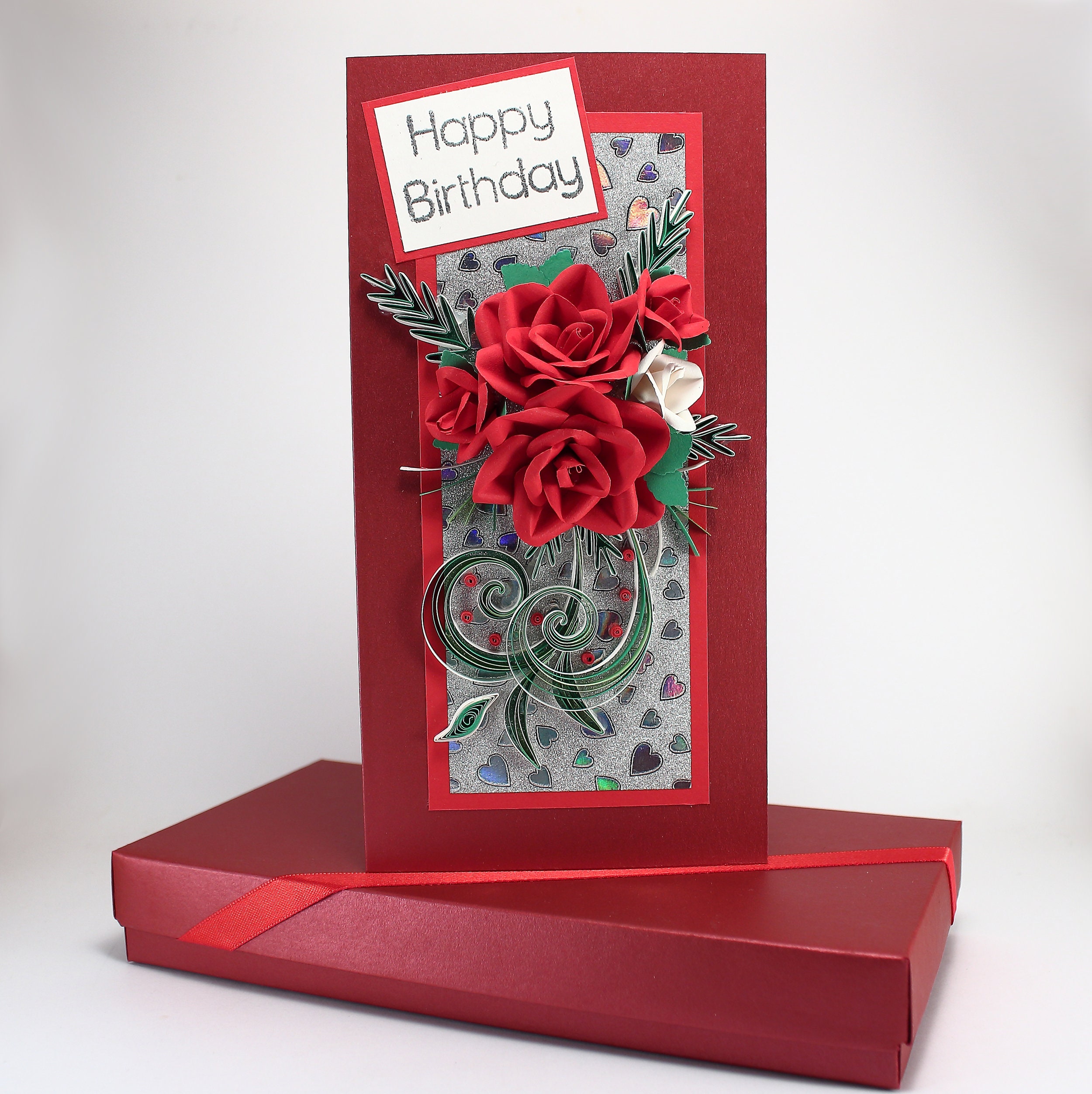 Buy Roses Wife Quilling Birthday Card — Larkwood Studio Buy
