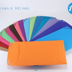 100 Wedding Favor Envelopes - #5 Coin Envelopes - Small Envelopes  - Assorted Colors Envelopes -  Cash / Money Envelopes - Seed Envelopes