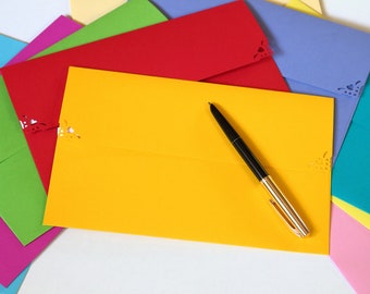 50 A9 Envelopes - 5 3/4" x 8 3/4" Handmade Colorful Envelopes for DIY Cards Invitation Photos - Large Assorted Color Envelopes