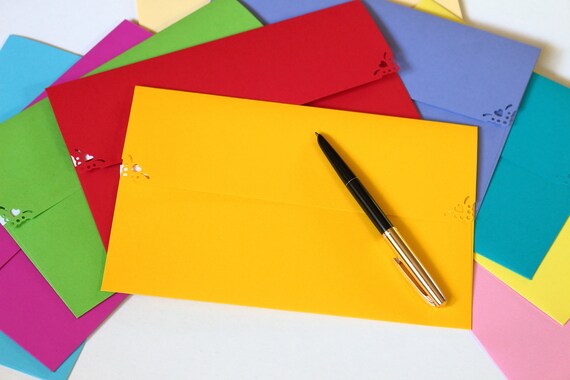 50 A9 Envelopes - 5 3/4" x 8 3/4" Handmade Colorful Envelopes for DIY Cards Invitation Photos - Large Assorted Color Envelopes
