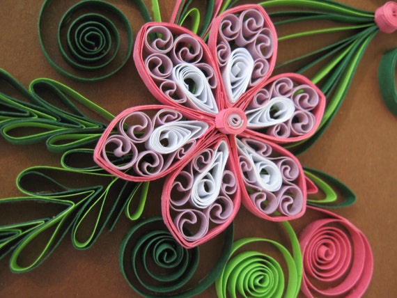 Handmade Pink Birthday Card Paper Quilled Greeting Card Gift For Family  Friends