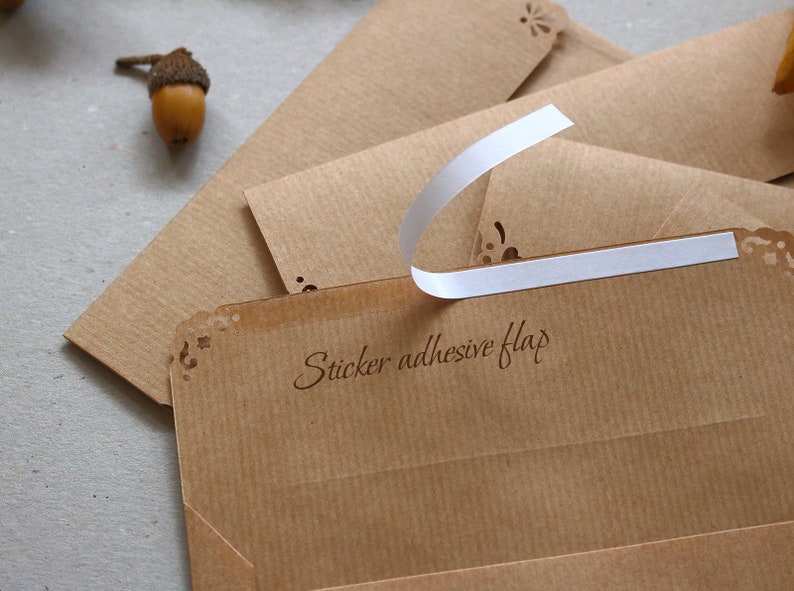 20 Handmade Brown Paper Envelopes C6 Kraft Envelopes for A6 Etsy