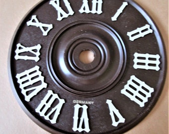 4 1/4" New Dark Brown Plastic with Paper Roman Numerals Dial for your Cuckoo Projects - Art