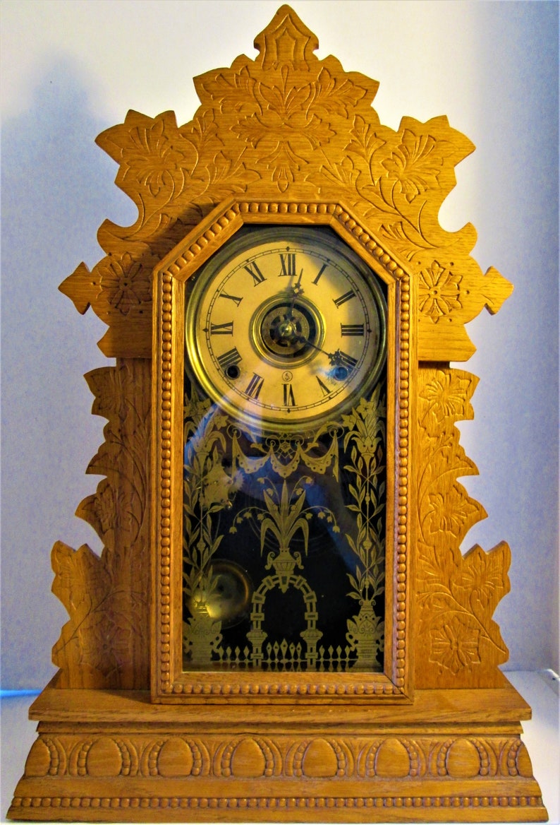 Antique Gilbert Clock Company Geranium No. 3 Model Etsy