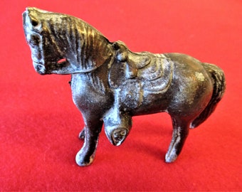 Small Antique Solid Cast Bronze Detailed Horse Clock Topper for your Clock Projects - Collections - Shelf Decoration Stk# 601