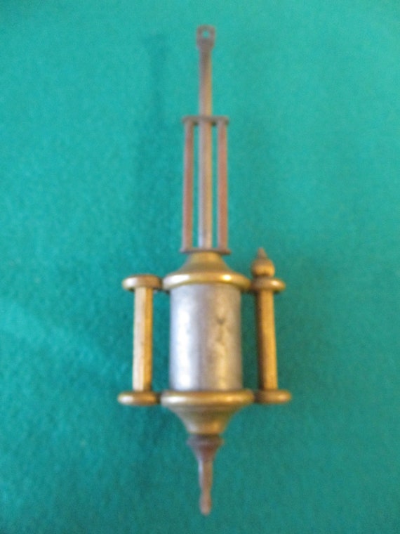 Vintage Single Barrel Clock Pendulum - Solid Brass & Steel - 5.4 Ounces - Stk# 513