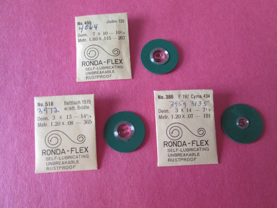 3 German Made Ronda-Flex Brand Watch Springs for your Watch Projects Stk#728