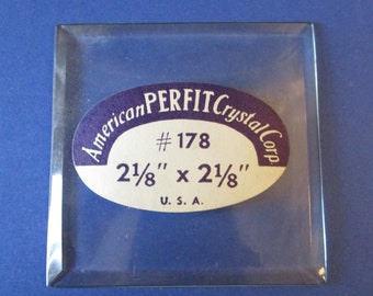 Travel Alarm Clock Glass Stk# 178 from American Perfit Crystal Corp. 2 1/8" x 2 1/8" Stk# 420