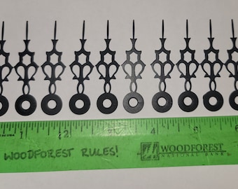 Lot of 10 Vintage Black Clock Hands - 2 1/4'' - STK 1030