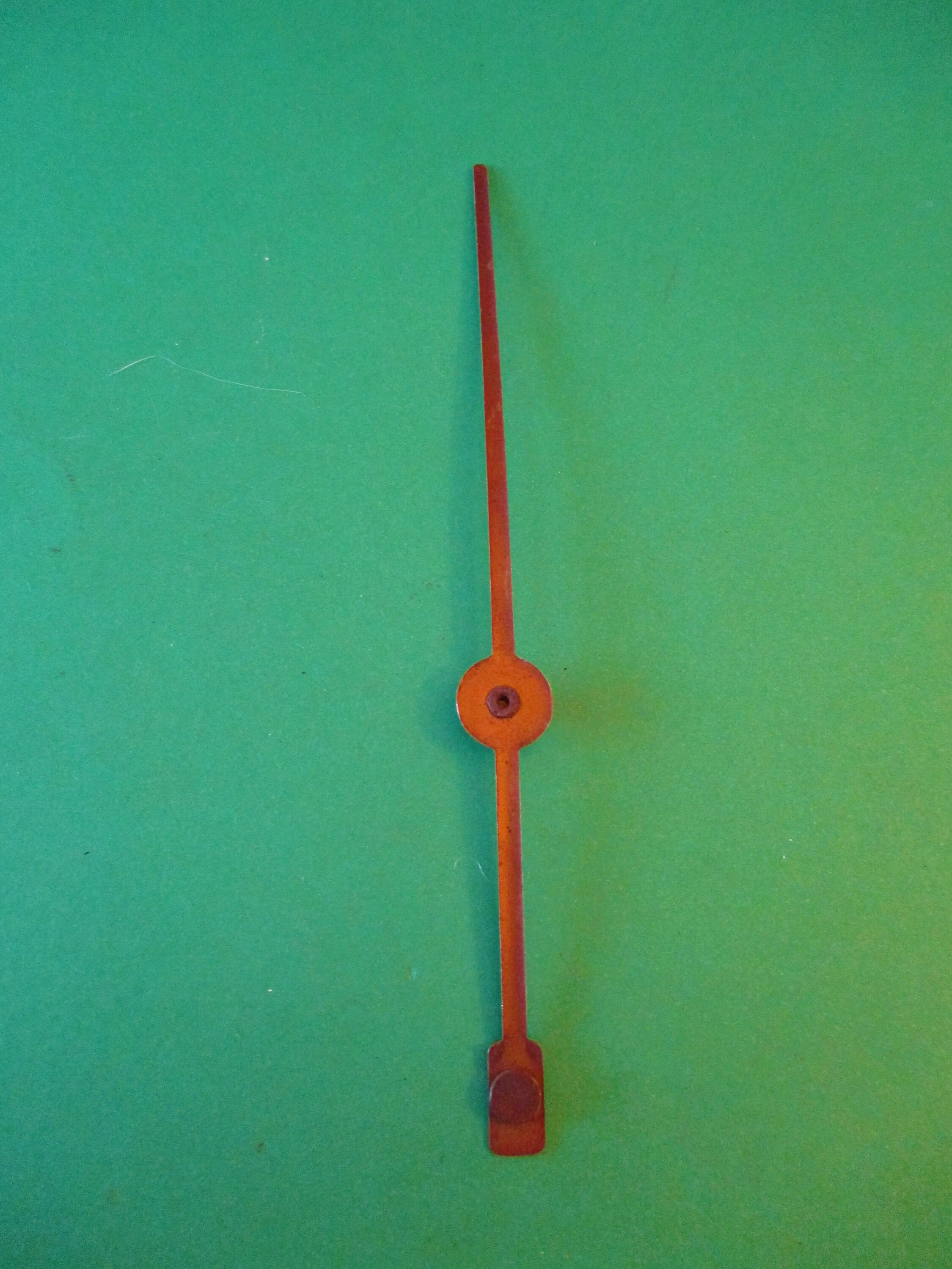 6 Old Weighted Press On Style Solid Brass Clock Second Hand / Gauge