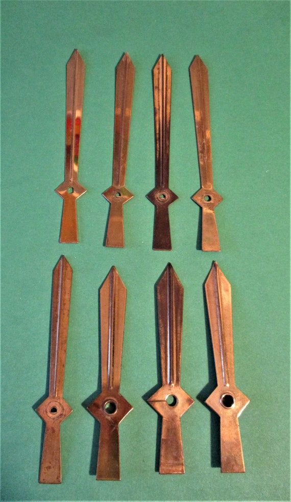 4 Pairs of Antique Solid Brass Sword Design Clock Hands for your Clock Projects - Art = Stk# 922