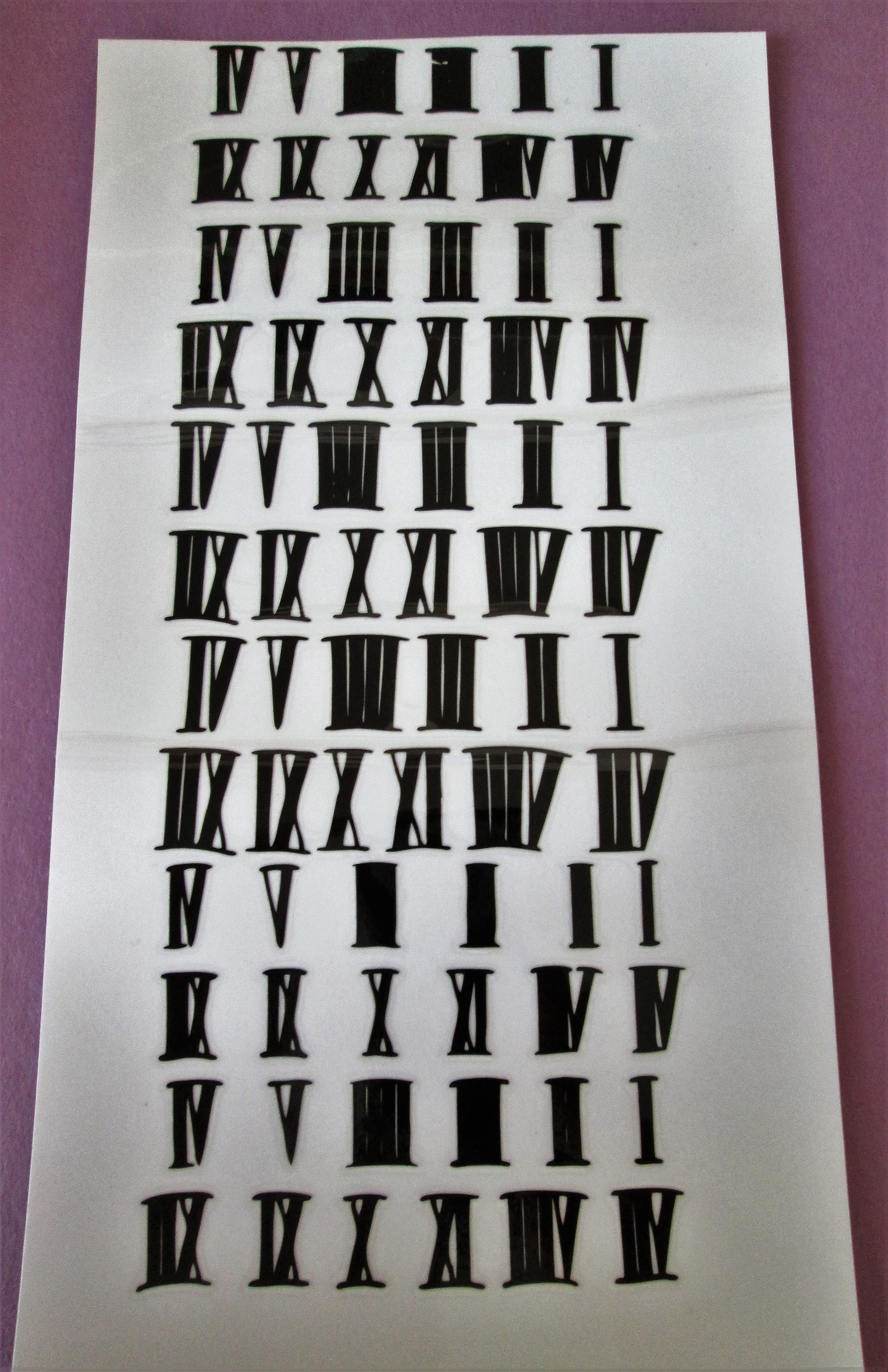72 New Assorted Black Roman Numeral Transfers for your Clock | Etsy