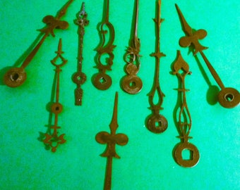 9 Antique Fancy Style Single Clock Hands  - Stk # 540