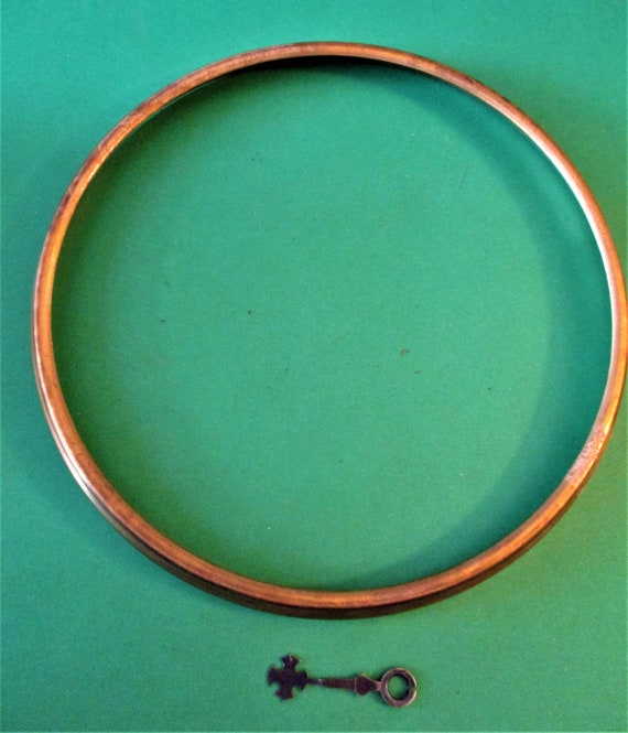 7" Wide Solid Pressed Brass Clock Front Bezel (No Glass) for your Clock Projects - Art - Stk # 278