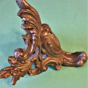 1 Large Old and Tarnished Single Painted Cast Metal Mantel Clock Foot for your Clock Projects, Steampunk Art, Metalworks and Etc.Stk#494