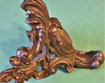 1 Large Old and Tarnished Single Painted Cast Metal Mantel Clock Foot for your Clock Projects, Steampunk Art, Metalworks and Etc.Stk#494