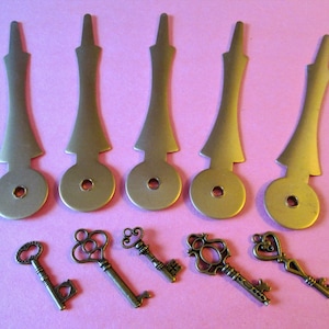 5 New Gold Aluminum 5&quot; Clock Hour Hands for your Clock Projects, Steampunk Art Stk# 225